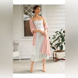 White+Warren silk cashmere travel wrap blush